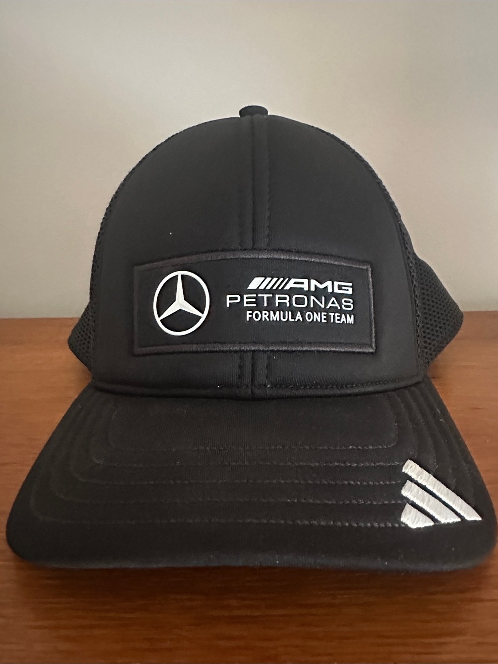 Mercedes AMG Petronas Black Logo Mesh Back Cap